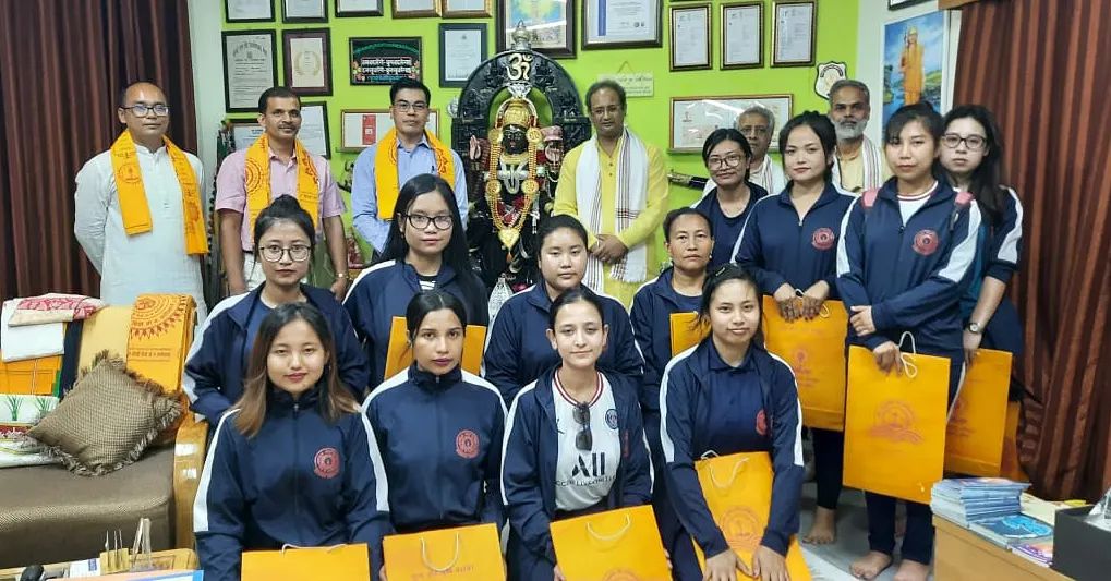 Students from Manipur University arrived for an educational tour