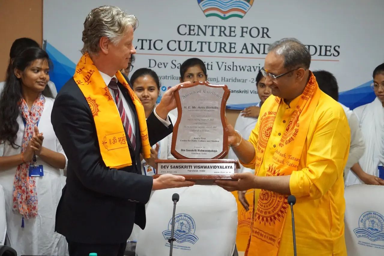 Honourable Artis Bertulis ji (Latvia’s Ambassador to India) was awarded with the prestigious “Award of Excellence”
