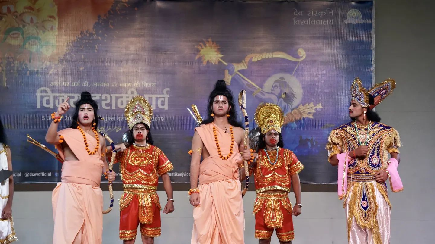 The festival of Dussehra was celebrated with great ceremony in the university